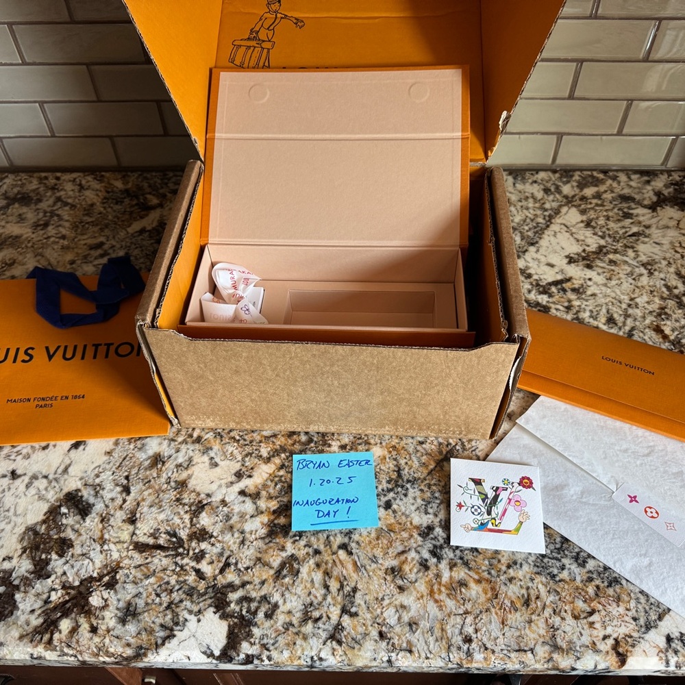 Louis Vuitton Orange Gift Bag
